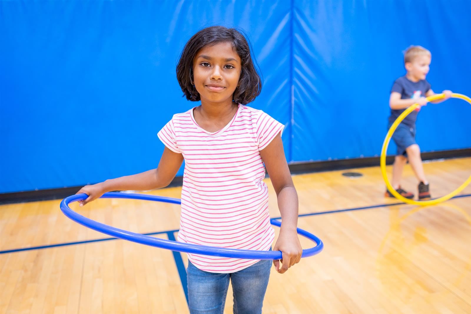 Girl with a hula hoop!